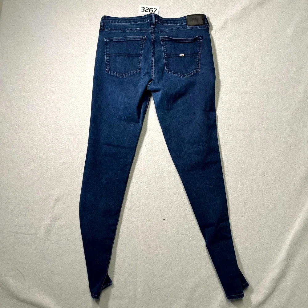 Tommy Jeans Mens 33x32 Blue Denim Nora Mr Skny Avdbs Dark Wash‎ Mid Rise Skinny